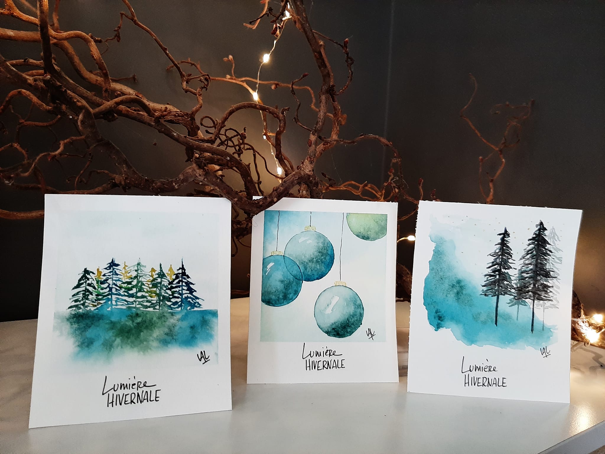 Atelier Aquarelle (cartes de voeux) l'Atelier en ville à Nivelles