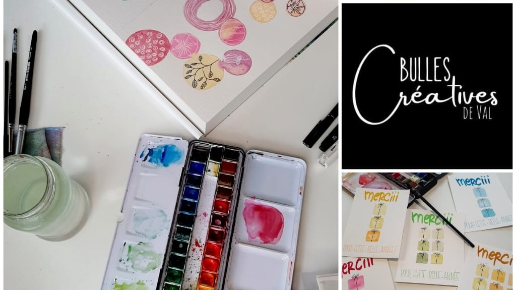 Atelier Aquarelle (cartes de voeux) l'Atelier en ville à Nivelles