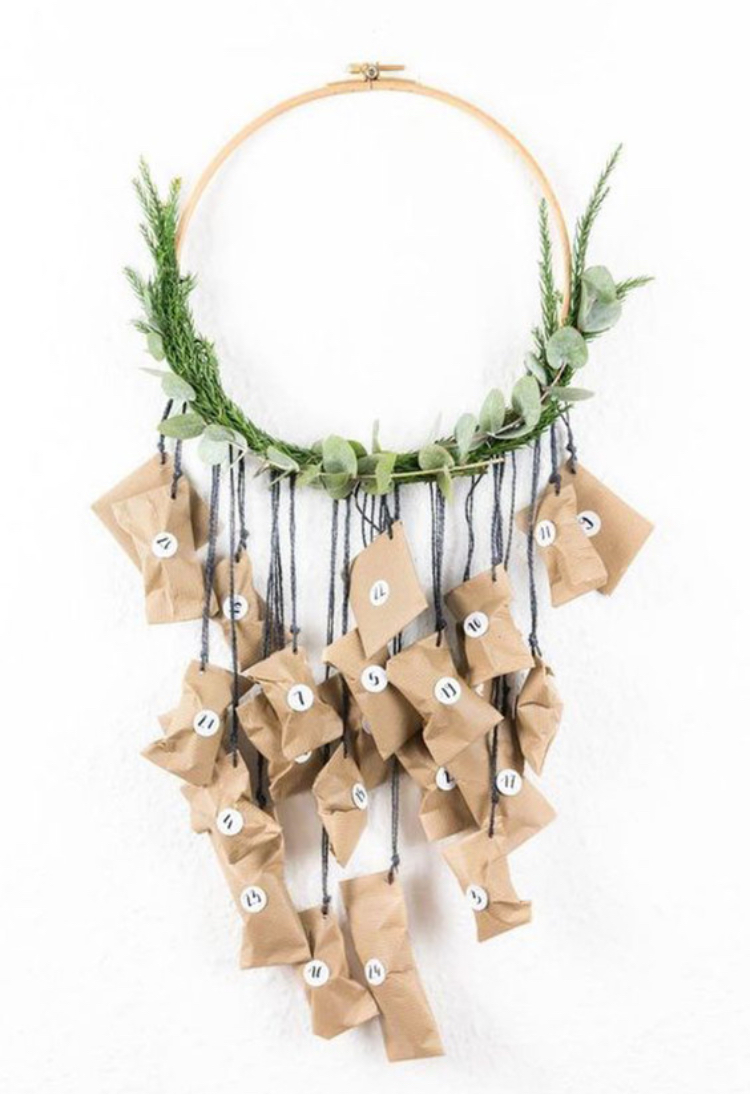 Couronne décorées pour faire un calendrier de l'avent diy_l'atelier en ville_Nivelles