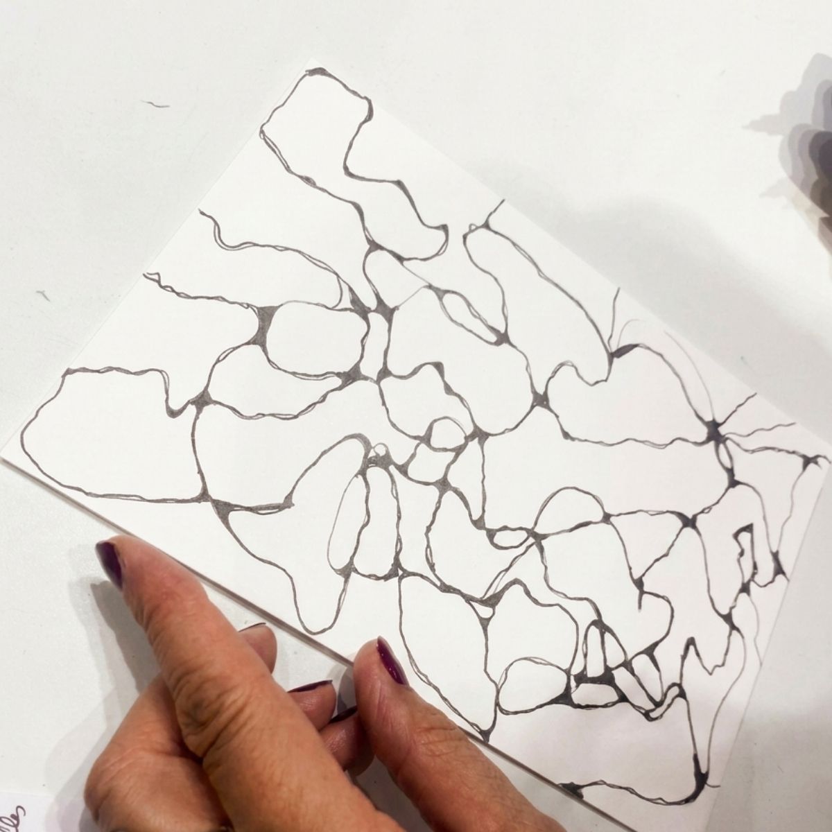 Tracé neurographique réalisé pendant l’Atelier Déclic Libérer sa charge mentale à Nivelles