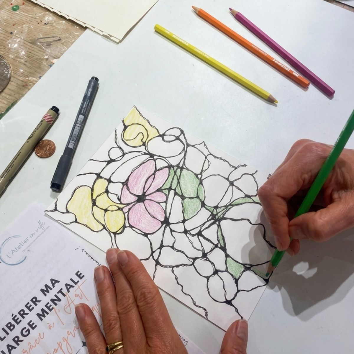 Atelier Déclic pour libérer sa charge mentale grâce à l’art neurographique à Nivelles